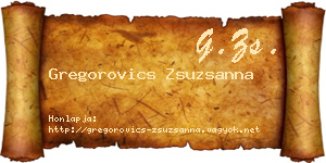 Gregorovics Zsuzsanna névjegykártya