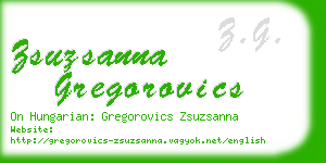 zsuzsanna gregorovics business card